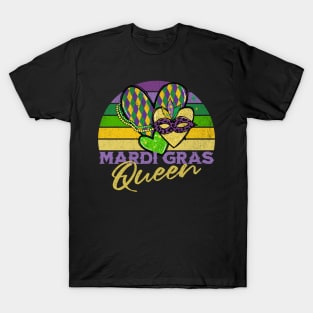 Mardi Gras Queen - Hearts and Sunset T-Shirt